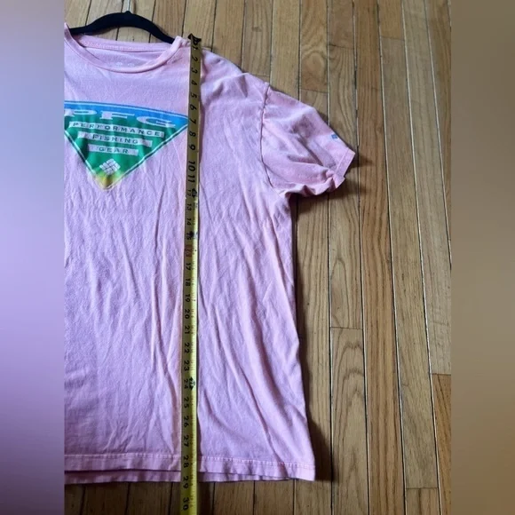 columbia pfg t shirt Women’s Xl Bubblegum Pink Large Logo - Picture 8 of 8